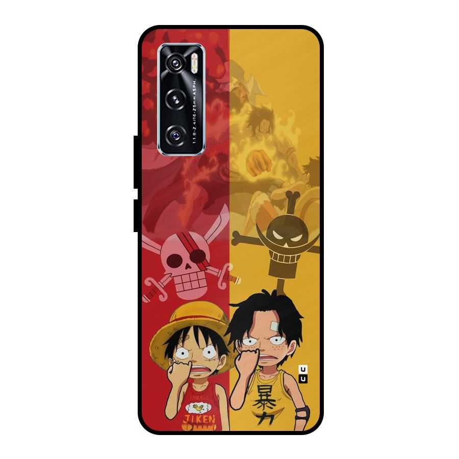 Luffy And Ace Metal Back Case for Vivo V20 SE