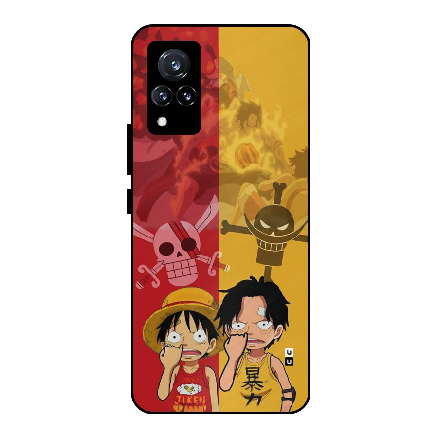 Luffy And Ace Metal Back Case for Vivo V21 5G