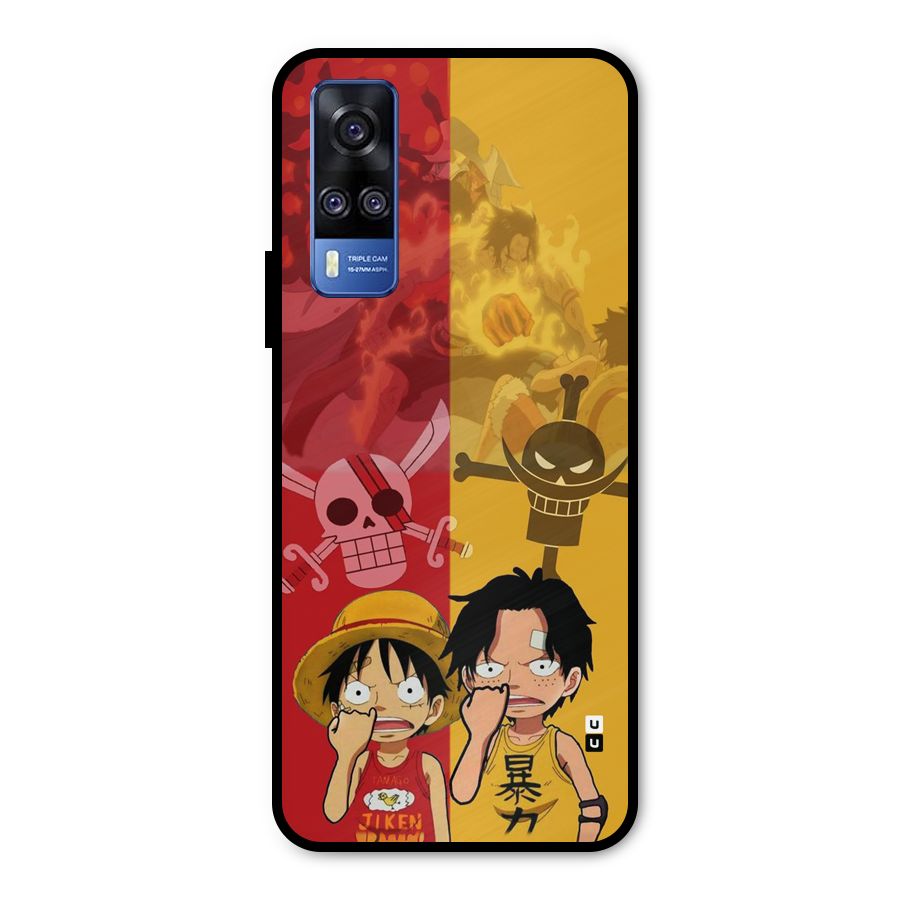 Luffy And Ace Metal Back Case for Vivo Y31