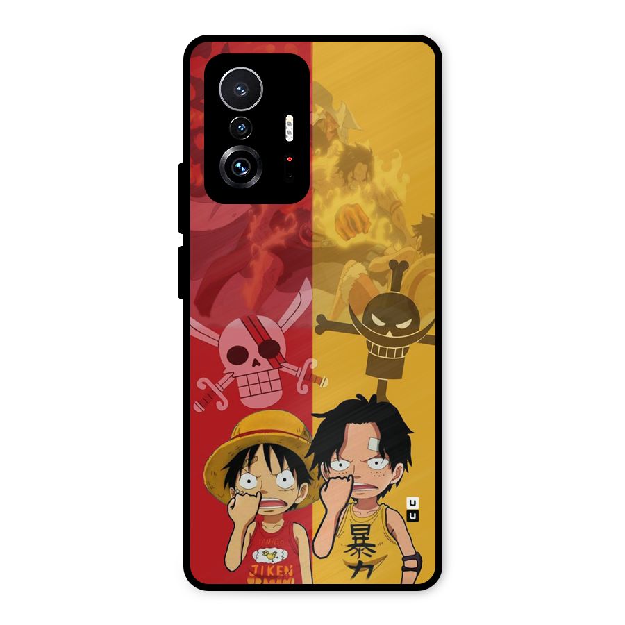 Luffy And Ace Metal Back Case for Xiaomi 11T Pro