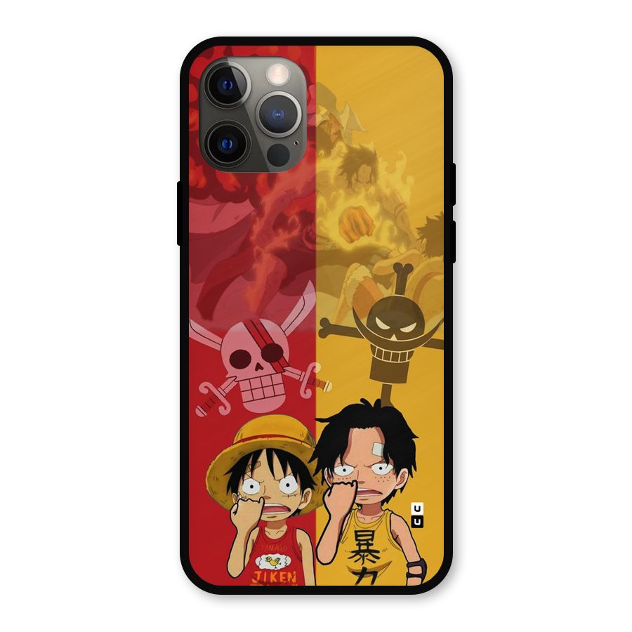Luffy And Ace Metal Back Case for iPhone 12 Pro