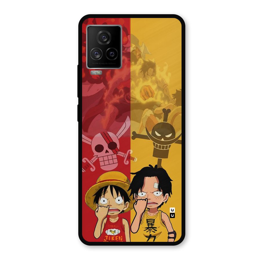 Luffy And Ace Metal Back Case for iQOO 7 Legend 5G