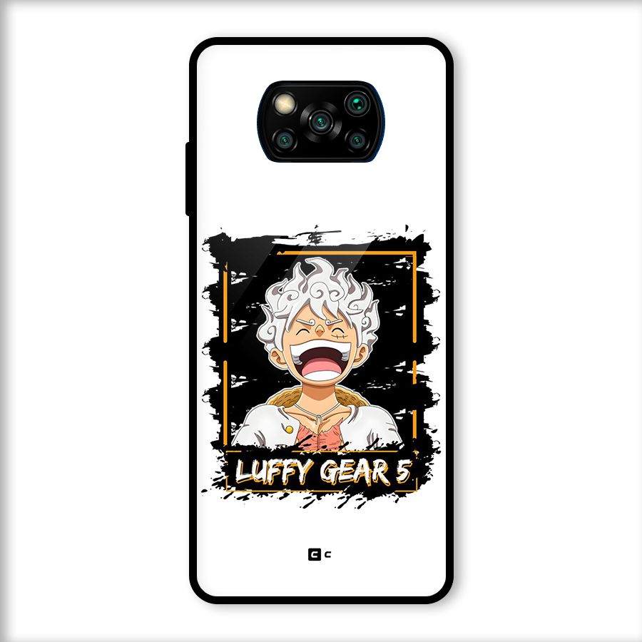 Luffy Gear 5 Glass Back Case for Poco X3