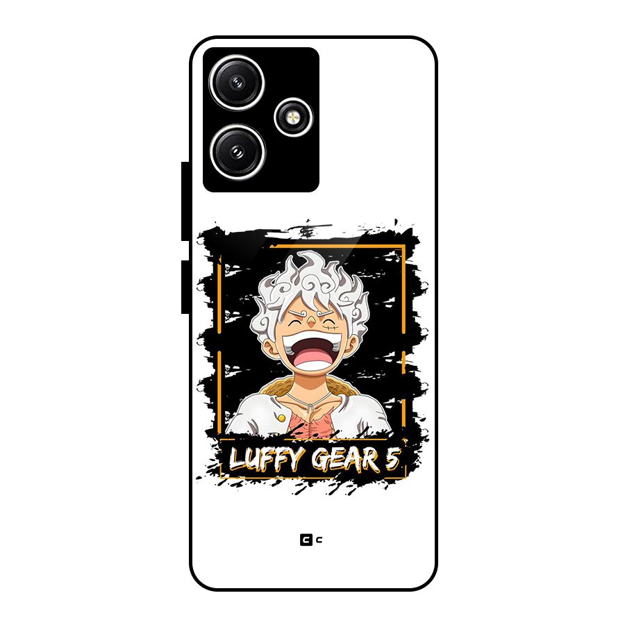 Luffy Gear 5 Glass Back Case for Redmi 12 5G