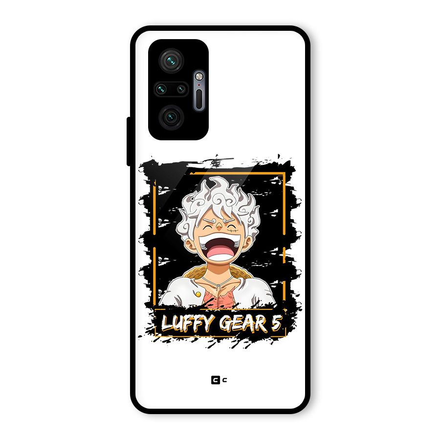 Luffy Gear 5 Glass Back Case for Redmi Note 10 Pro