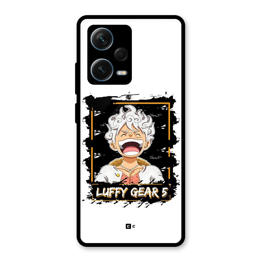 Luffy Gear 5 Glass Back Case for Redmi Note 12 Pro Plus 5G