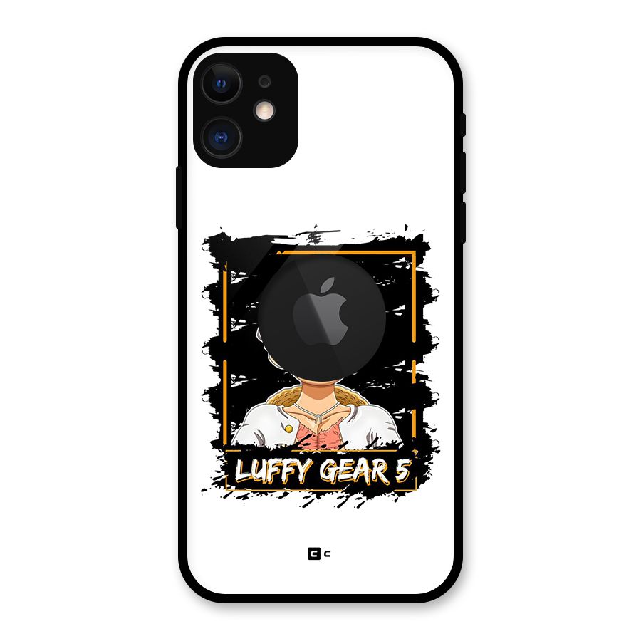 Luffy Gear 5 Glass Back Case for iPhone 11 Logo Cut