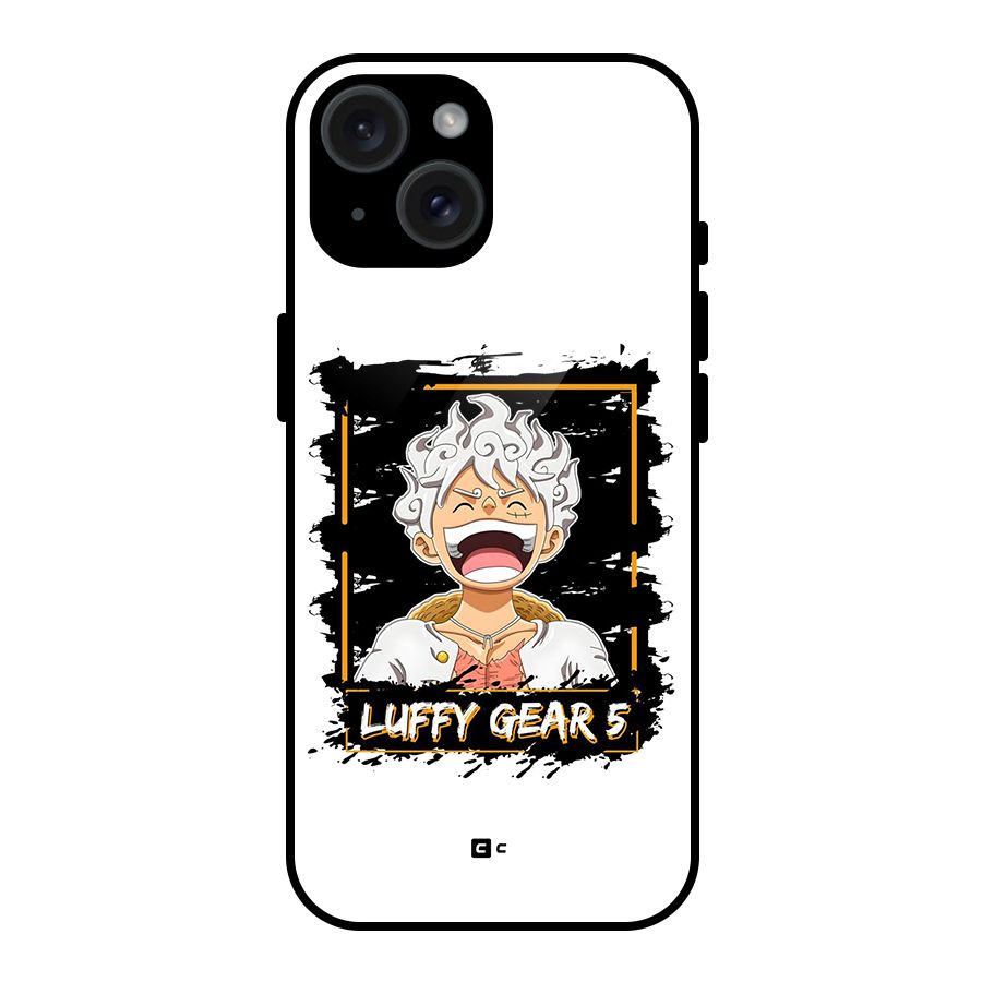 Luffy Gear 5 Glass Back Case for iPhone 15