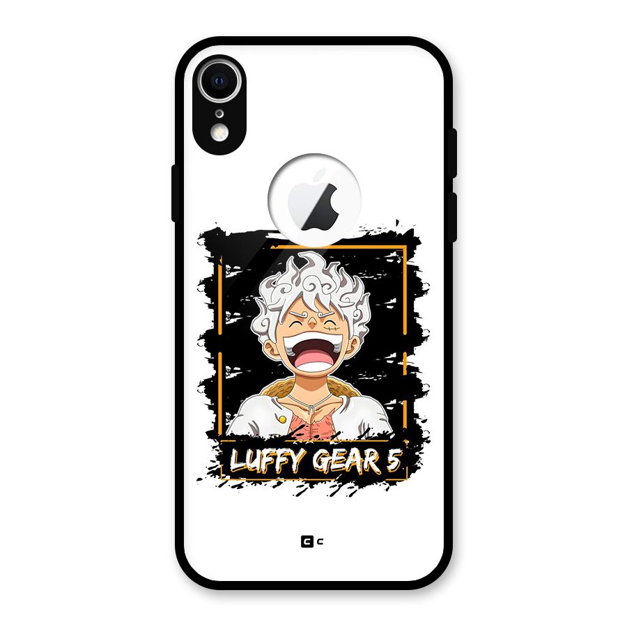 Luffy Gear 5 Glass Back Case for iPhone XR Logo Cut