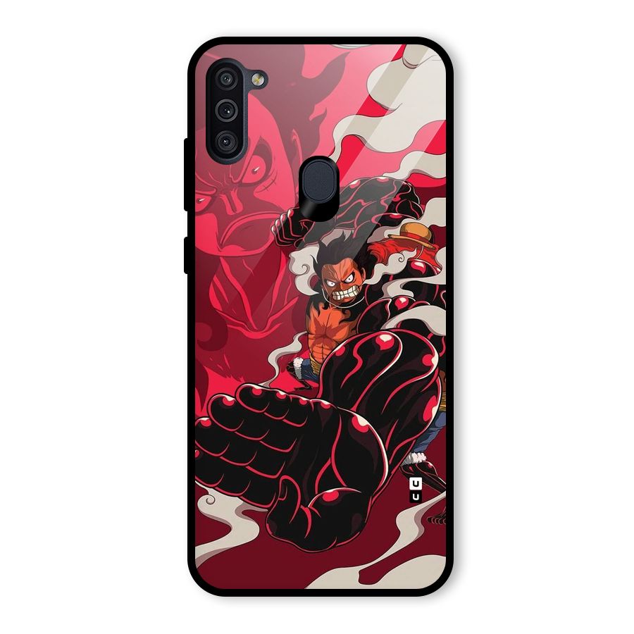 Luffy Gear Fourth Glass Back Case for Galaxy M11