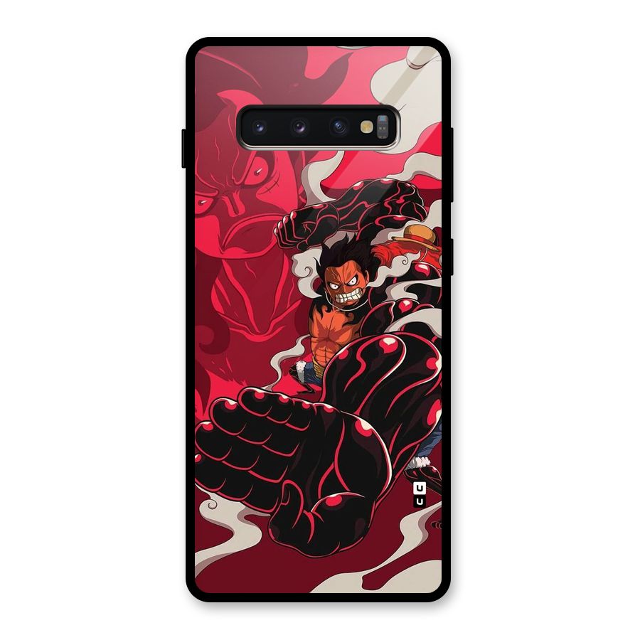 Luffy Gear Fourth Glass Back Case for Galaxy S10 Plus