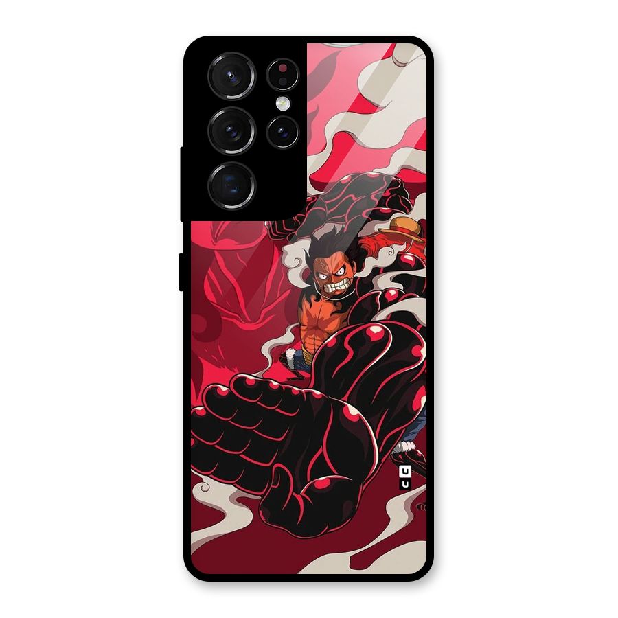 Luffy Gear Fourth Glass Back Case for Galaxy S21 Ultra 5G