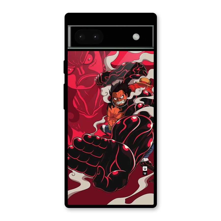Luffy Gear Fourth Glass Back Case for Google Pixel 6a