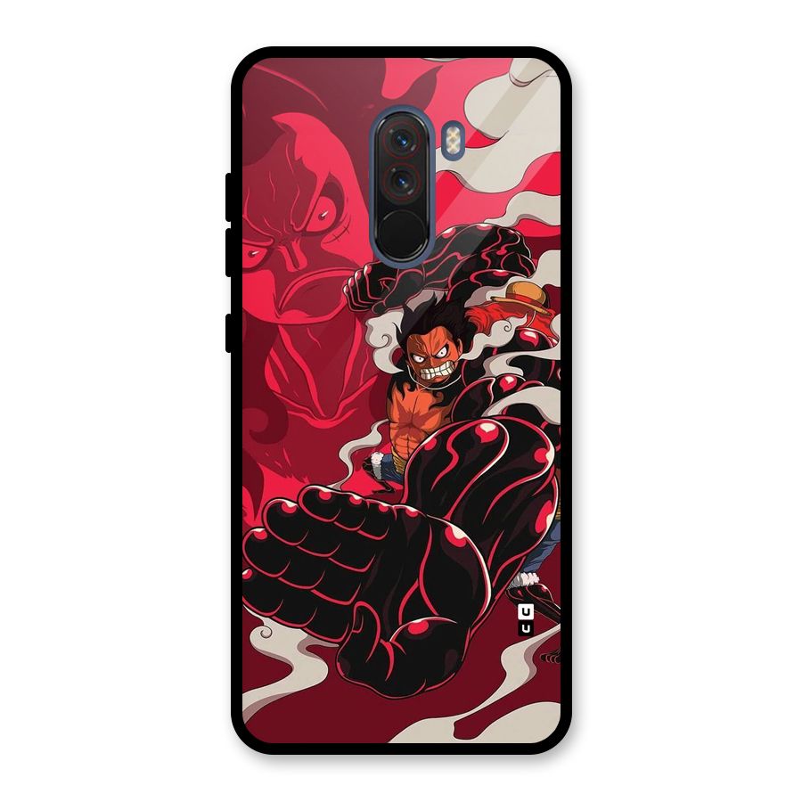 Luffy Gear Fourth Glass Back Case for Poco F1
