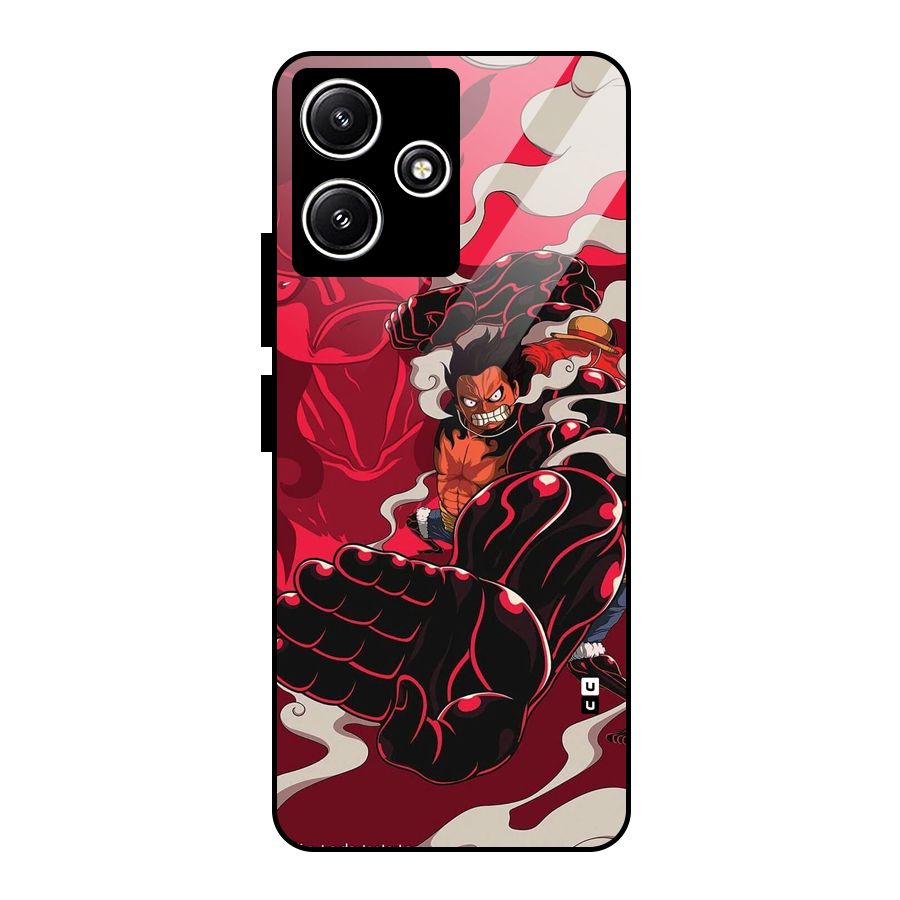 Luffy Gear Fourth Glass Back Case for Poco M6 Pro