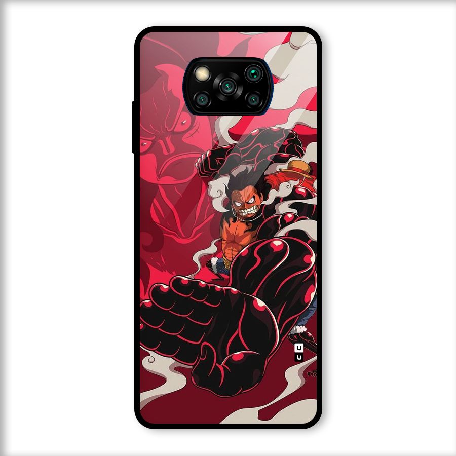 Luffy Gear Fourth Glass Back Case for Poco X3