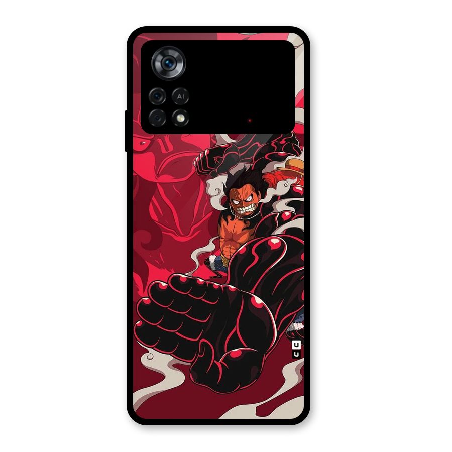 Luffy Gear Fourth Glass Back Case for Poco X4 Pro 5G