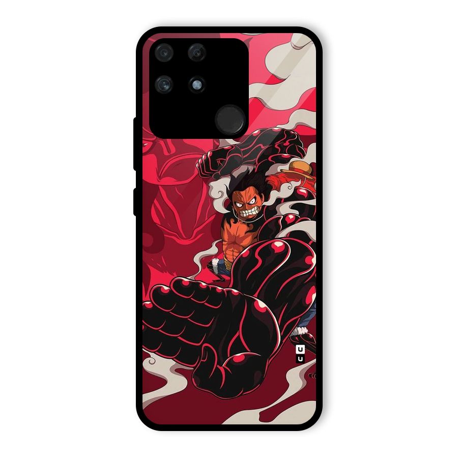 Luffy Gear Fourth Glass Back Case for Realme Narzo 50A
