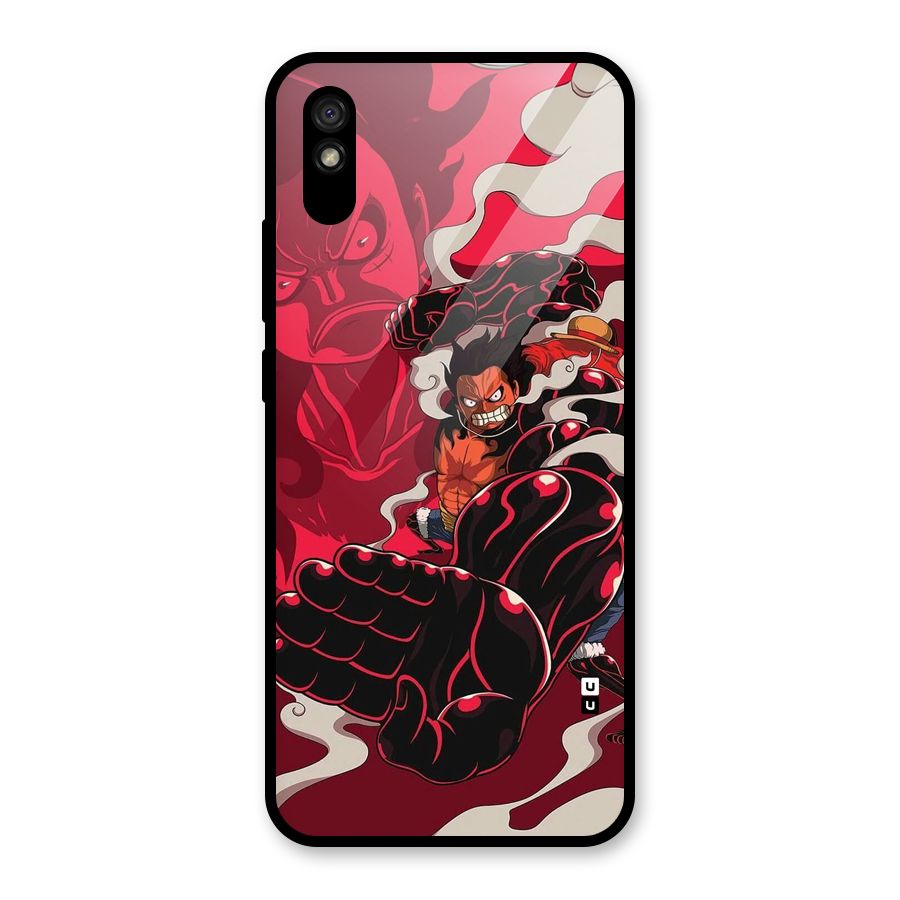 Luffy Gear Fourth Glass Back Case for Redmi 9A
