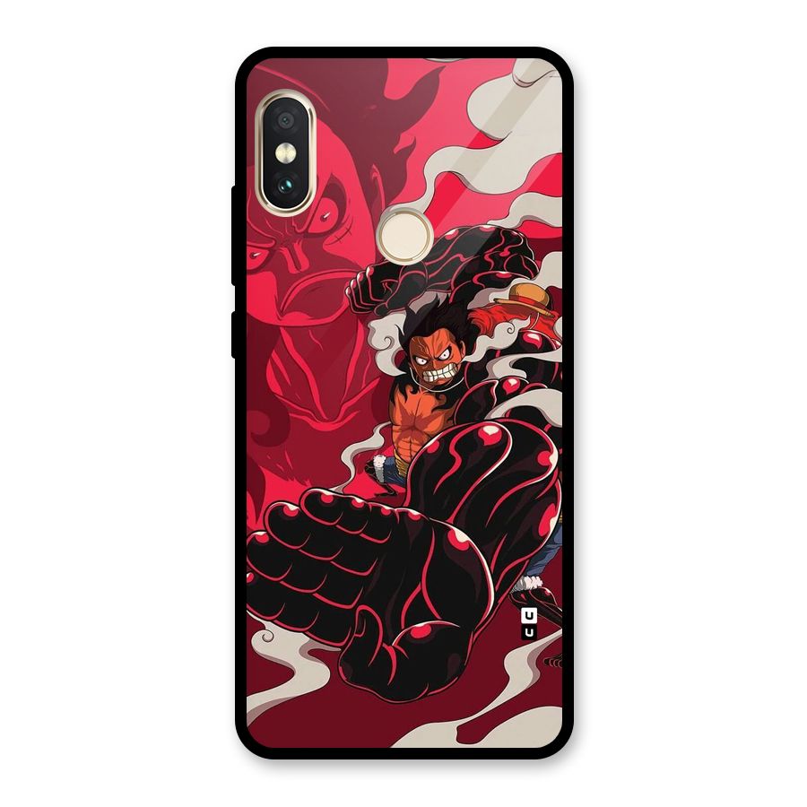 Luffy Gear Fourth Glass Back Case for Redmi Note 5 Pro