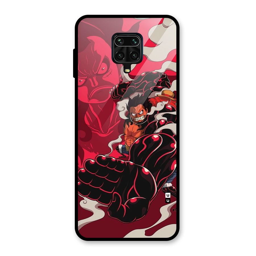 Luffy Gear Fourth Glass Back Case for Redmi Note 9 Pro