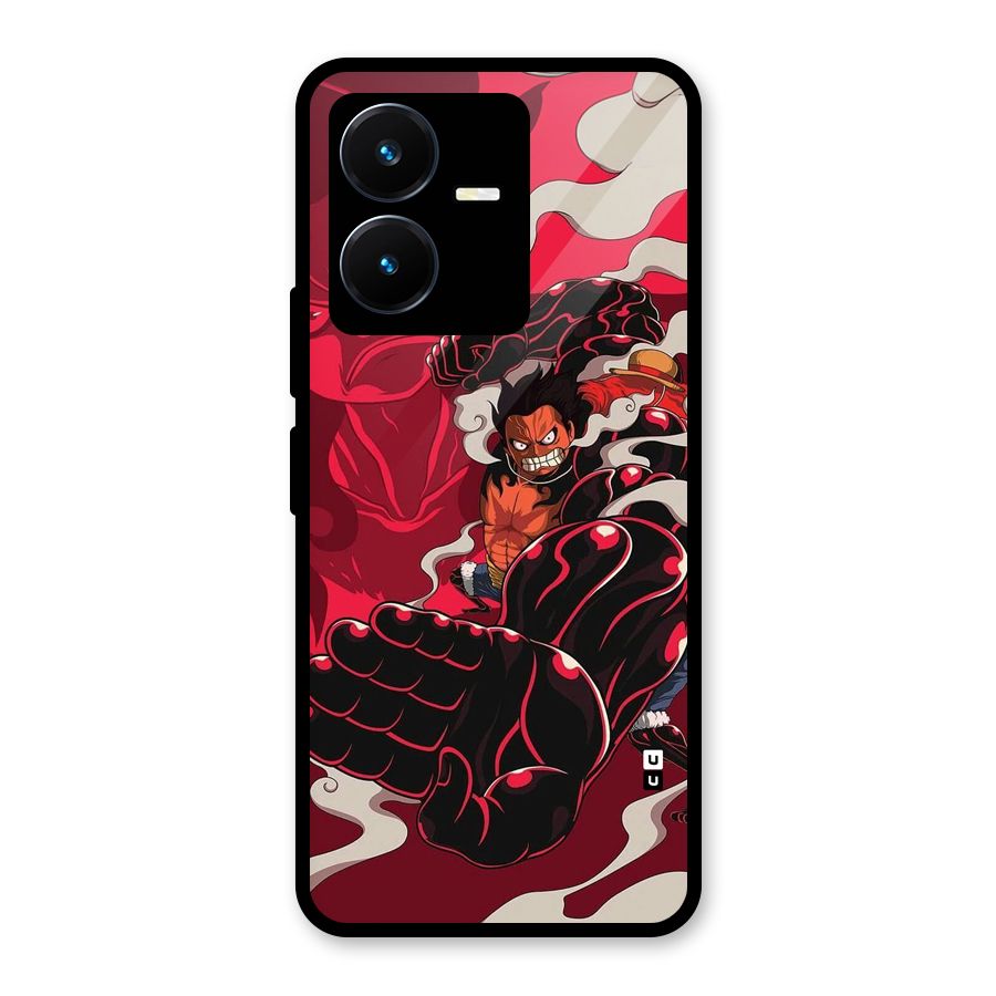 Luffy Gear Fourth Glass Back Case for Vivo Y22s