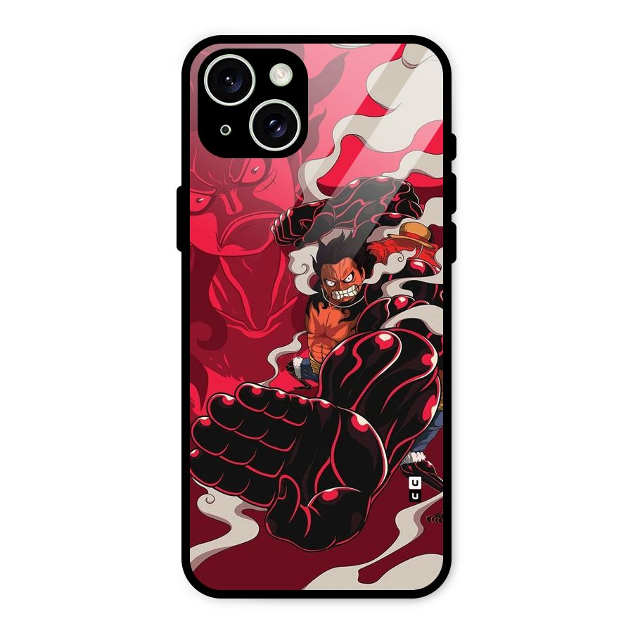 Luffy Gear Fourth Glass Back Case for iPhone 15 Plus