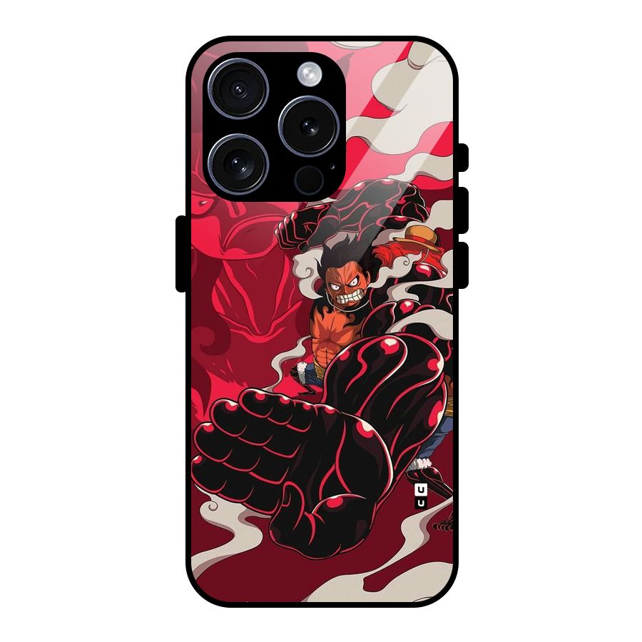 Luffy Gear Fourth Glass Back Case for iPhone 15 Pro