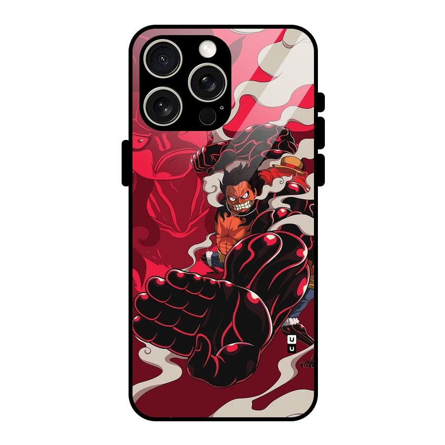 Luffy Gear Fourth Glass Back Case for iPhone 15 Pro Max