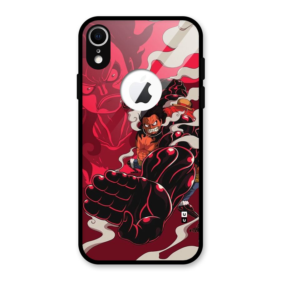 Luffy Gear Fourth Glass Back Case for iPhone XR Logo Cut