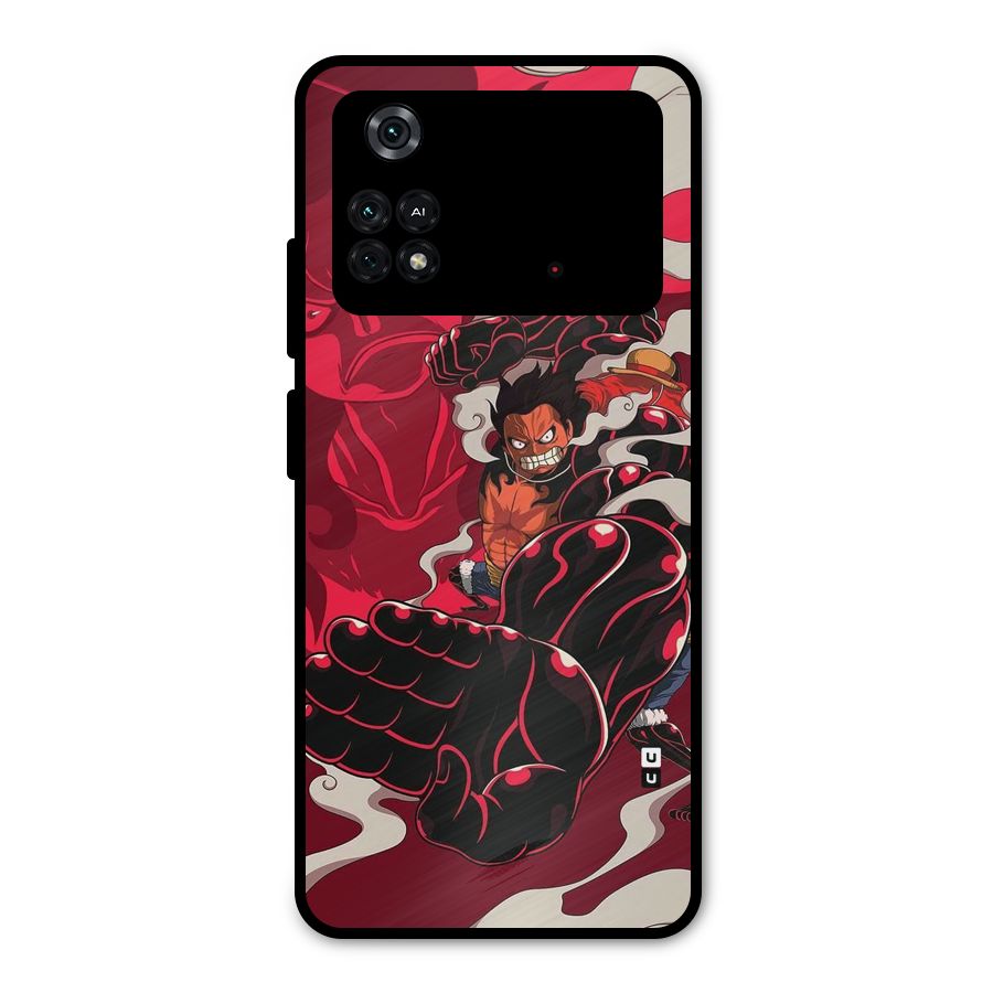 Luffy Gear Fourth Metal Back Case for Poco M4 Pro 4G