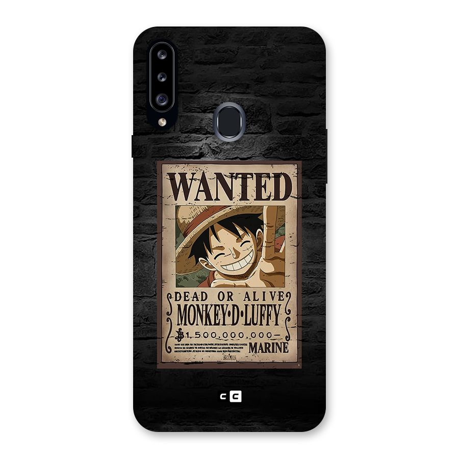 Luffy Wanted Back Case for Galaxy A20s
