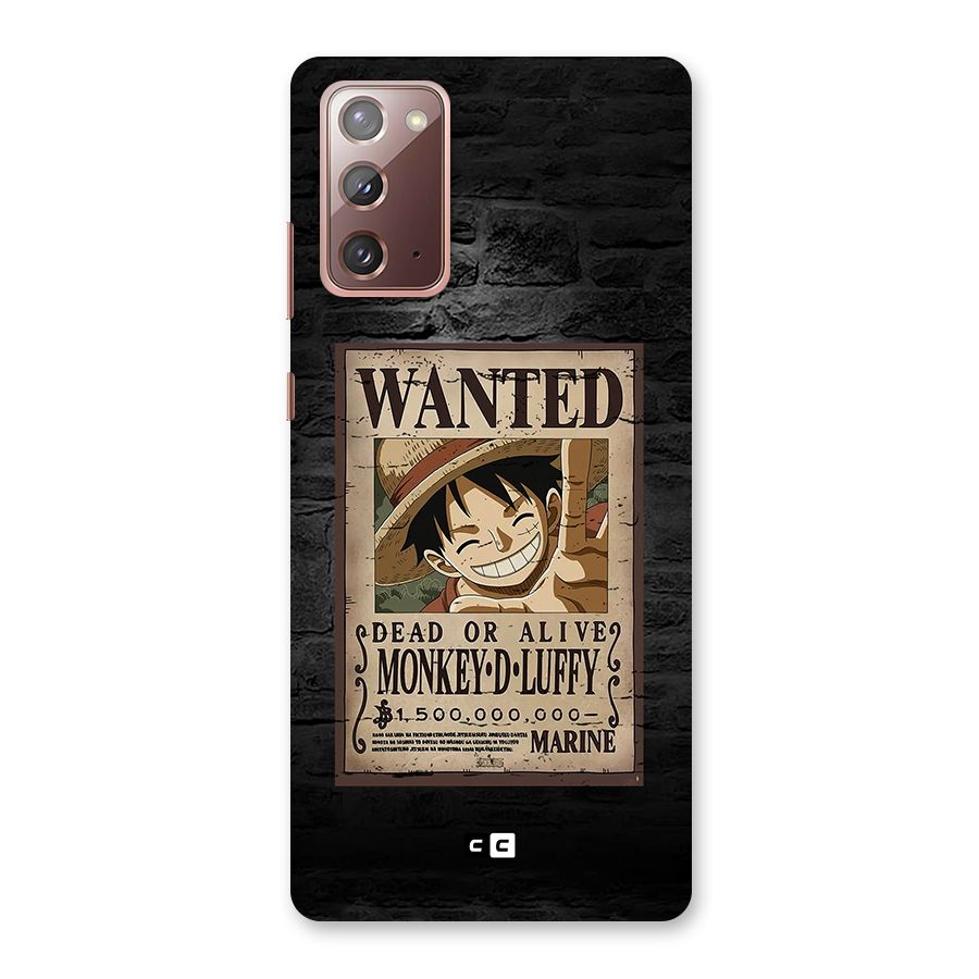 Luffy Wanted Back Case for Galaxy Note 20