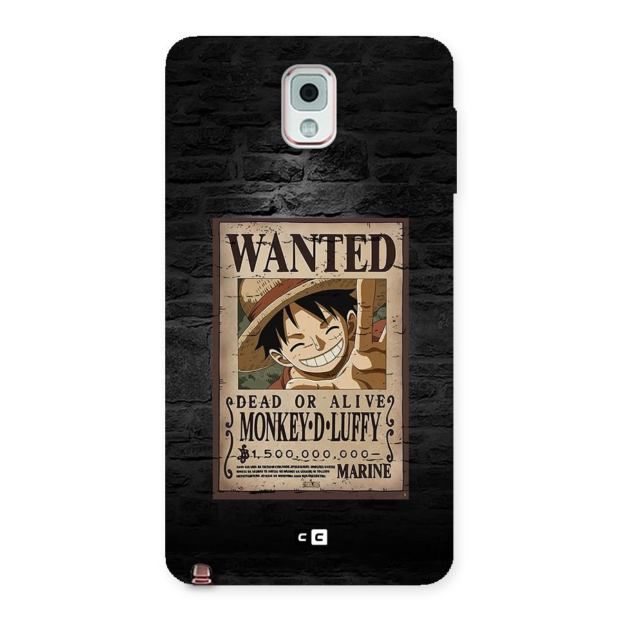 Luffy Wanted Back Case for Galaxy Note 3