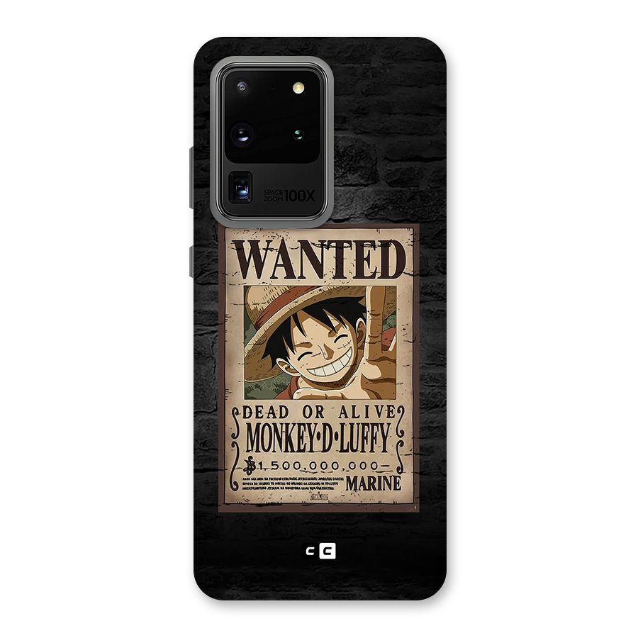 Luffy Wanted Back Case for Galaxy S20 Ultra