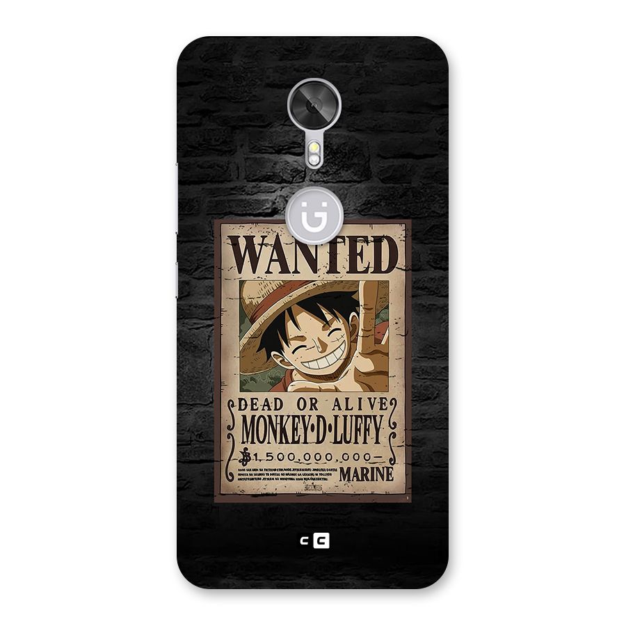 Luffy Wanted Back Case for Gionee A1