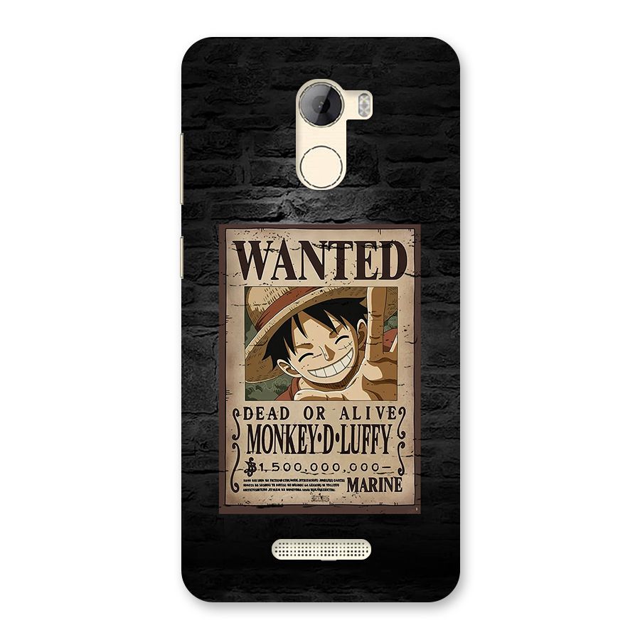 Luffy Wanted Back Case for Gionee A1 LIte