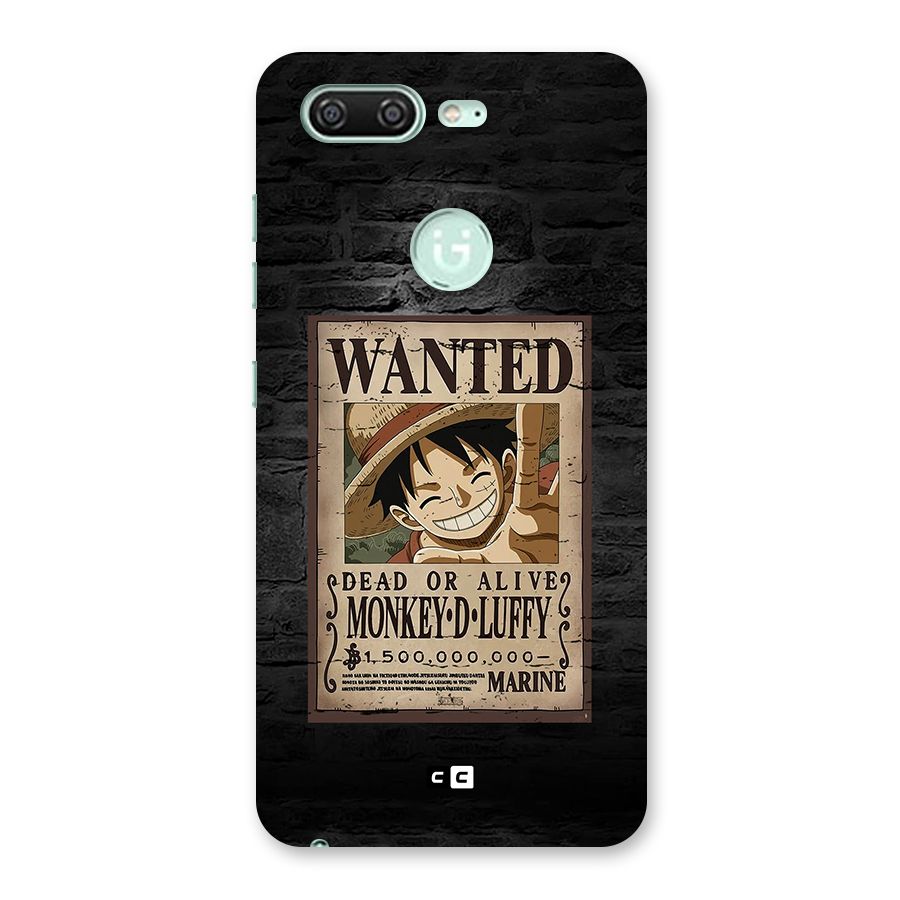 Luffy Wanted Back Case for Gionee S10