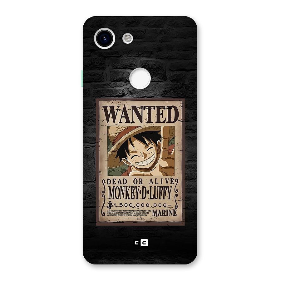 Luffy Wanted Back Case for Google Pixel 3