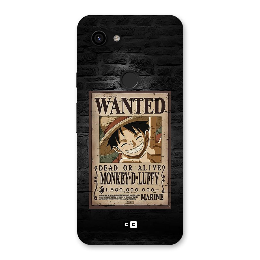Luffy Wanted Back Case for Google Pixel 3a