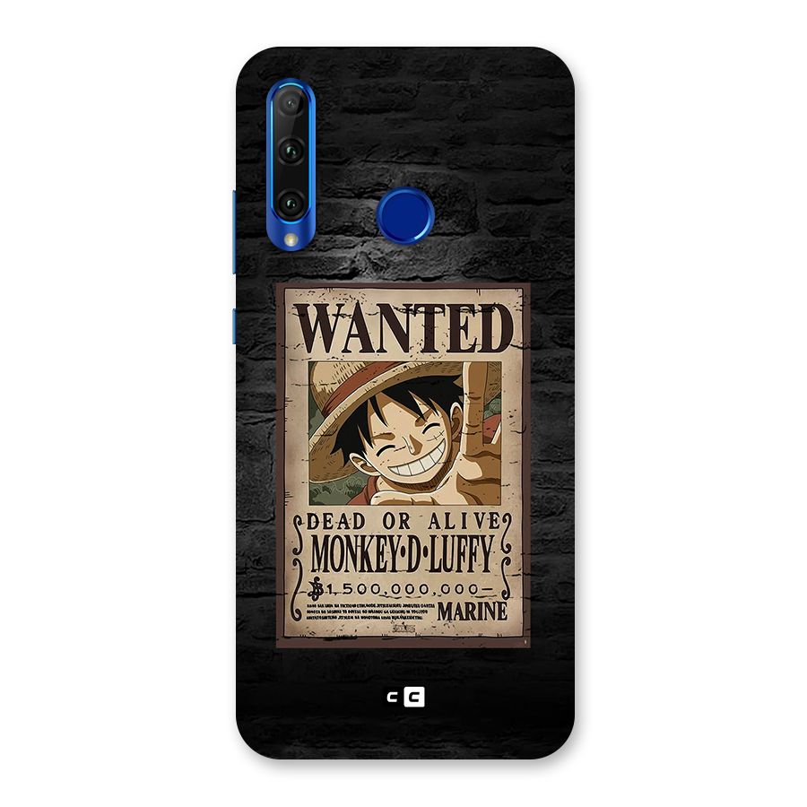 Luffy Wanted Back Case for Honor 20i