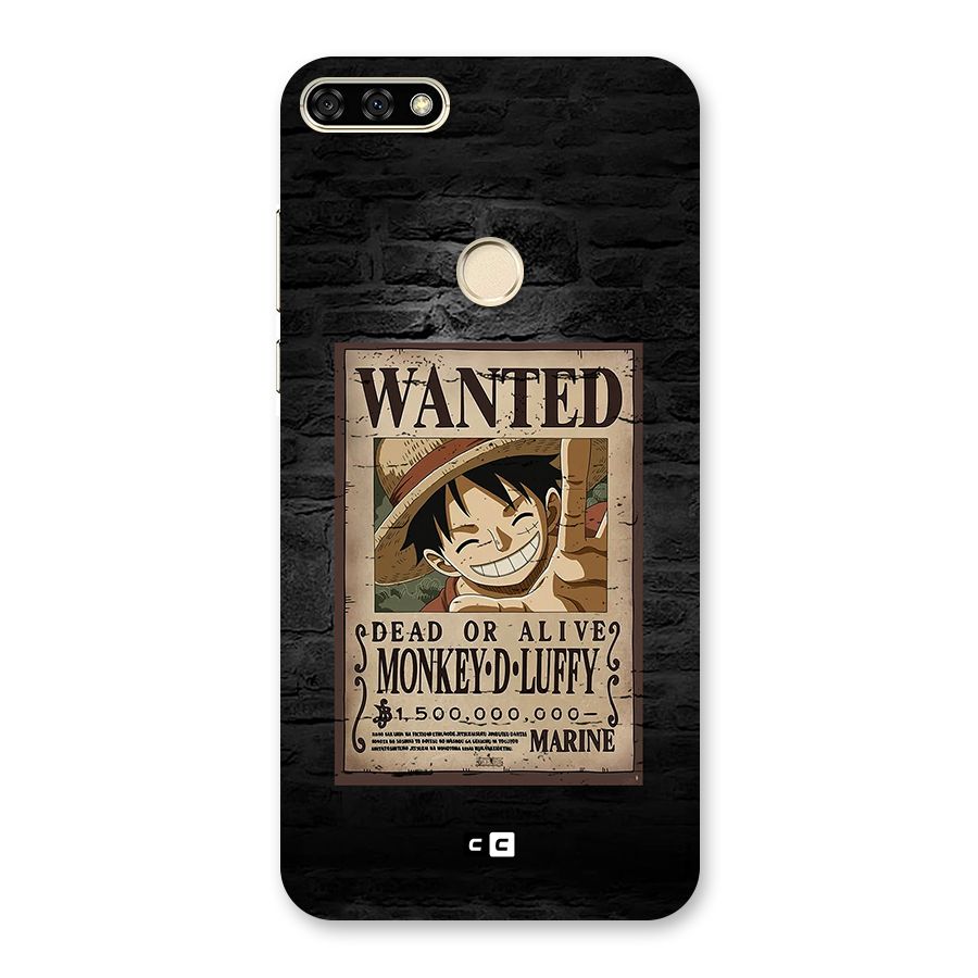 Luffy Wanted Back Case for Honor 7A