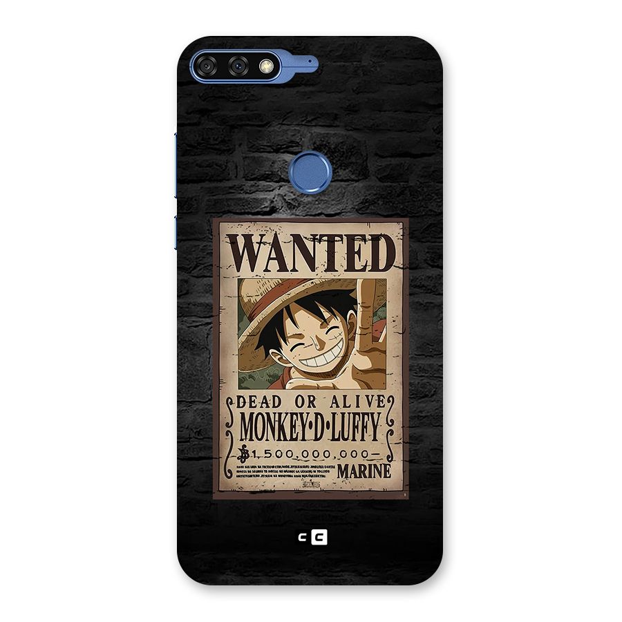 Luffy Wanted Back Case for Honor 7C