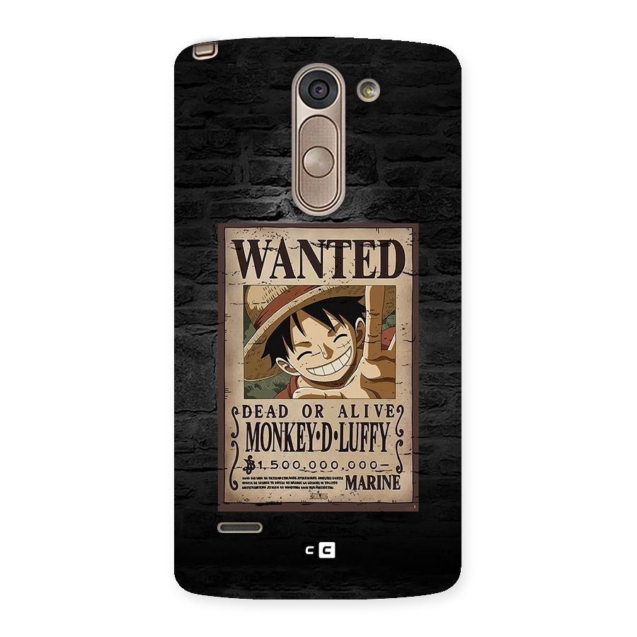 Luffy Wanted Back Case for LG G3 Stylus