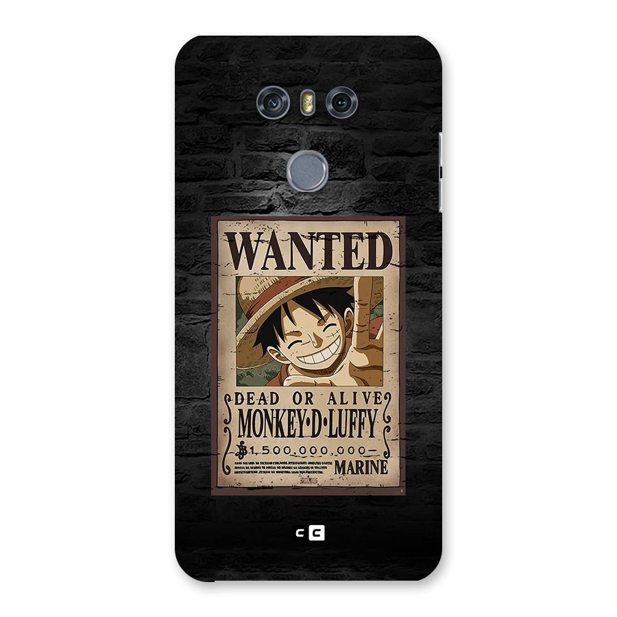 Luffy Wanted Back Case for LG G6