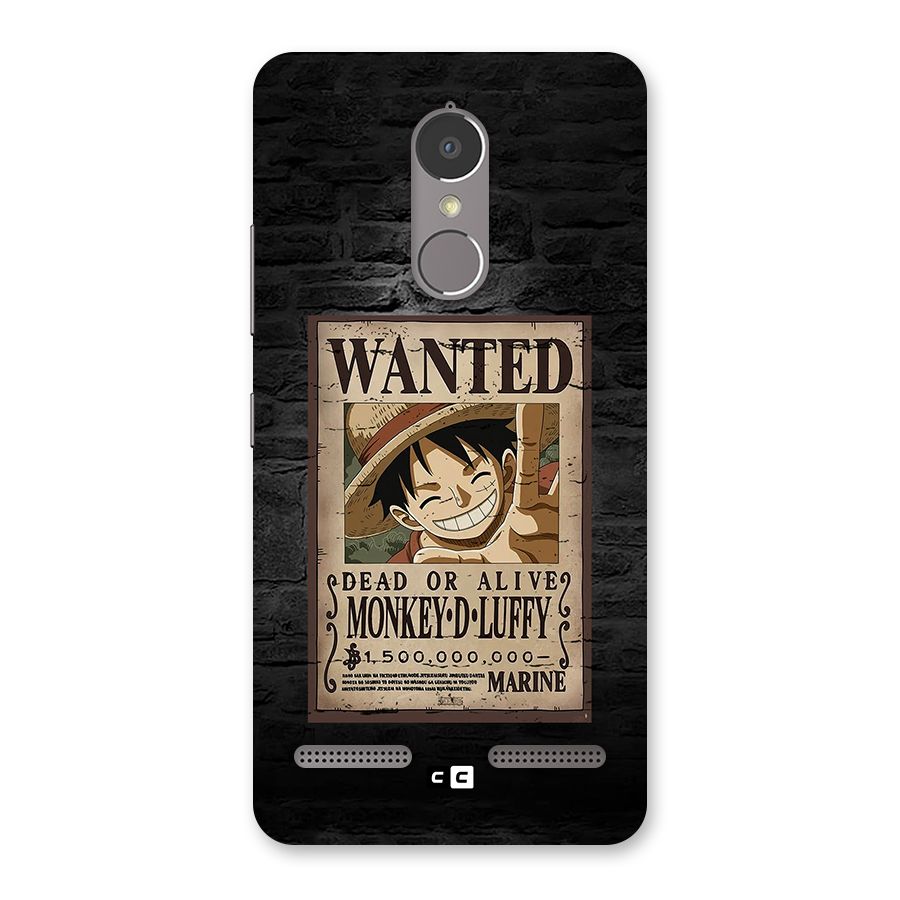 Luffy Wanted Back Case for Lenovo K6