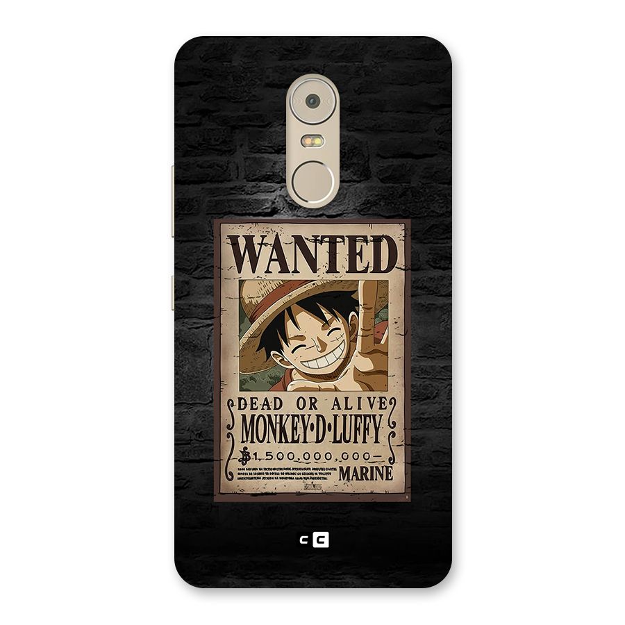 Luffy Wanted Back Case for Lenovo K6 Note