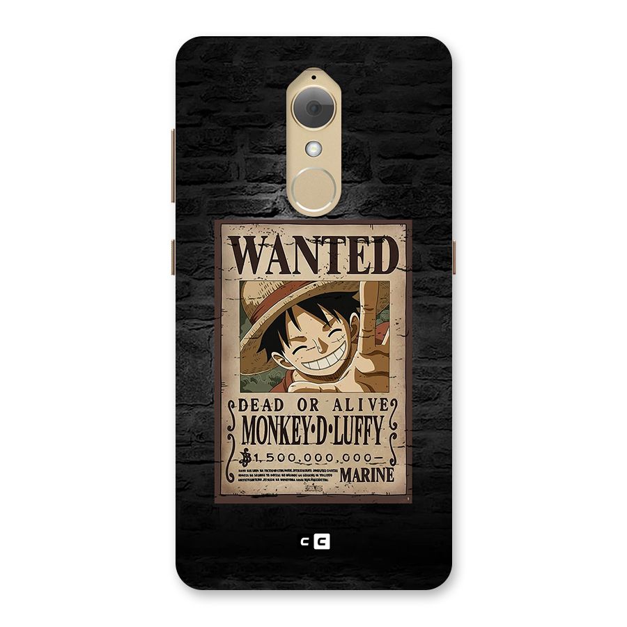 Luffy Wanted Back Case for Lenovo K8