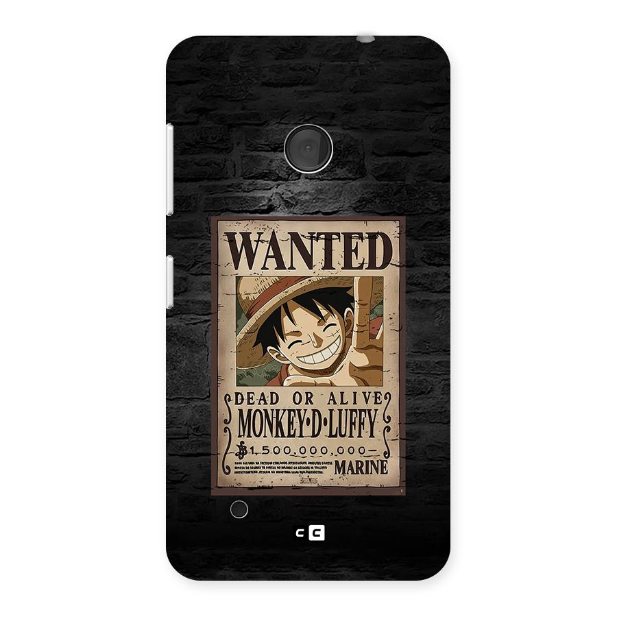 Luffy Wanted Back Case for Lumia 530