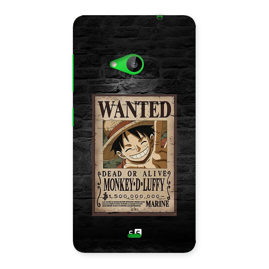Luffy Wanted Back Case for Lumia 535